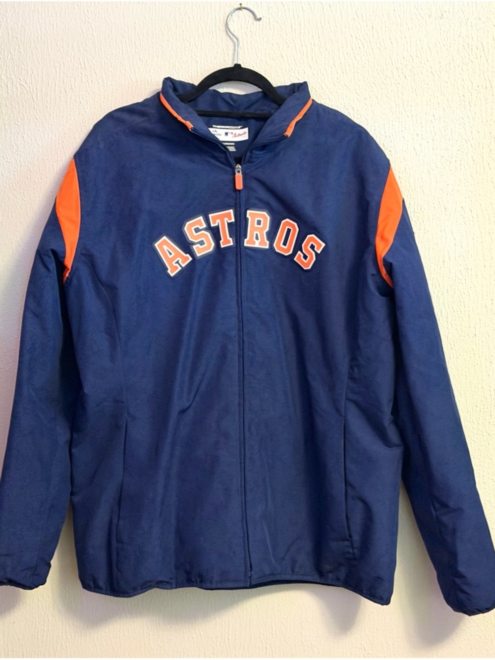 ASTROS Majestic therma base Navy and Orange full Zip-Up Jacket